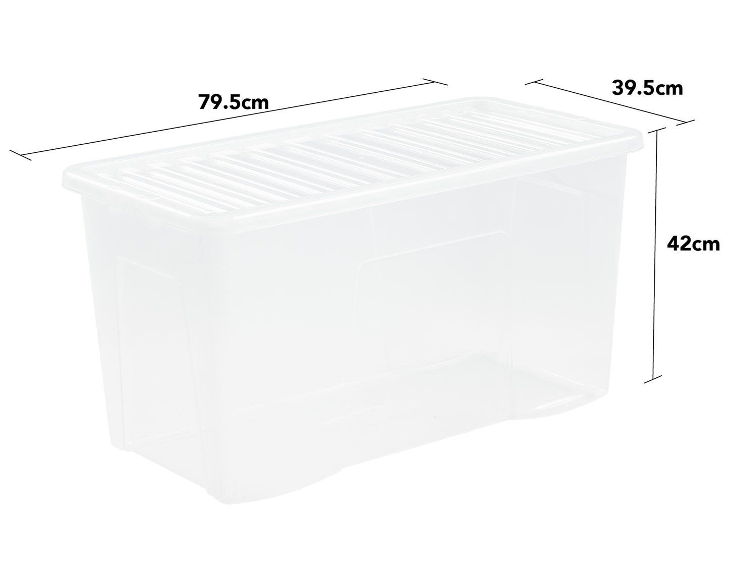 Crystal 110L Box & Lid Clear