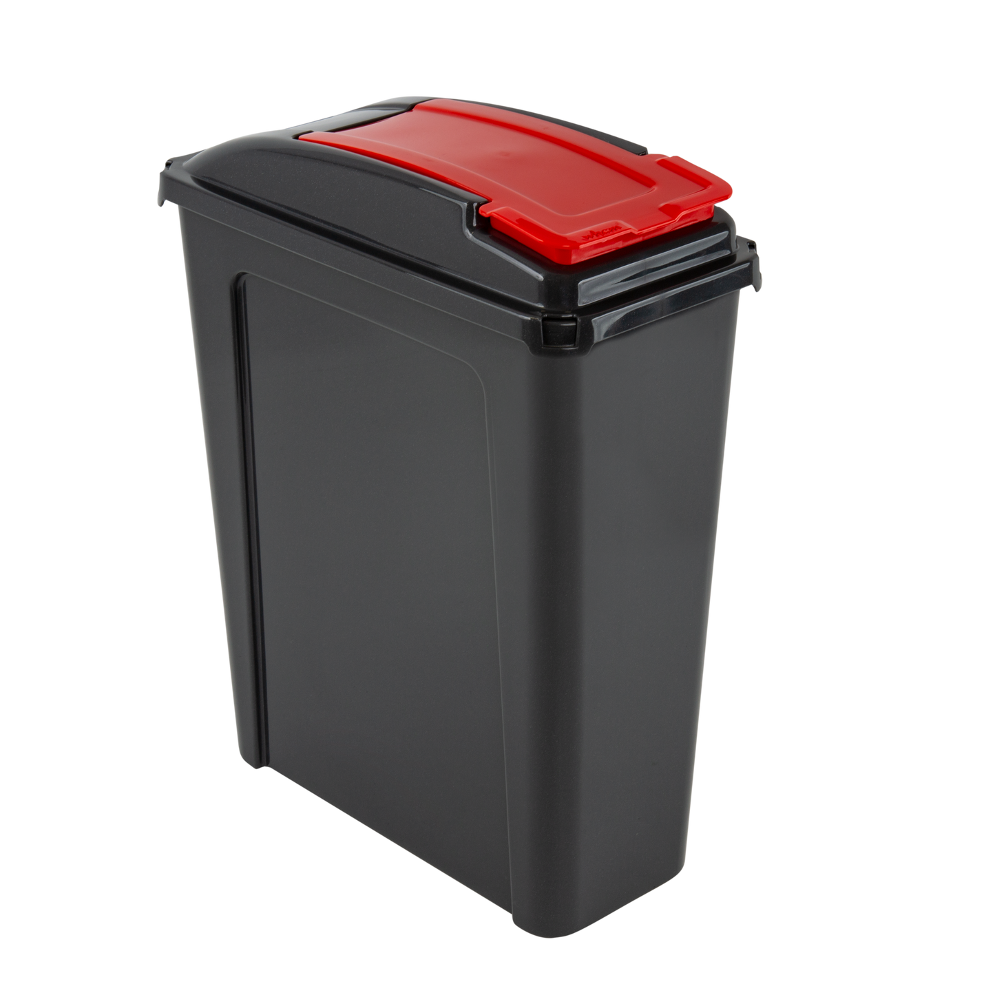 Recycle It 25L Slimline Bin & Lid Graphite/Gen. Red (12410)