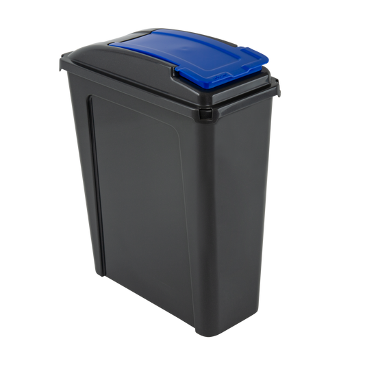 Recycle It 25L Slimline Bin & Lid Graphite/Gen. Blue (12411)