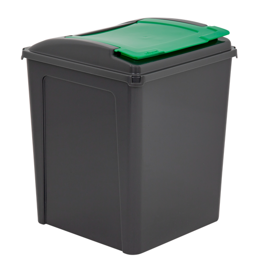 Recycle It 50L Bin & Lid Graphite/Gen. Green (12417)