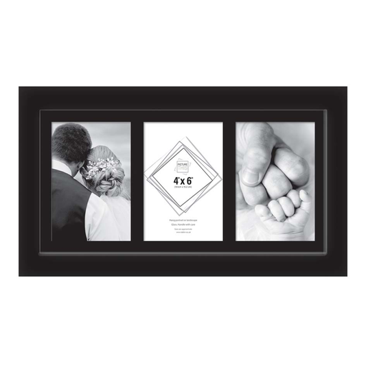 Photo Frames - Black 3 Apperture - 4"x 6" (7959) - VISHCHIT