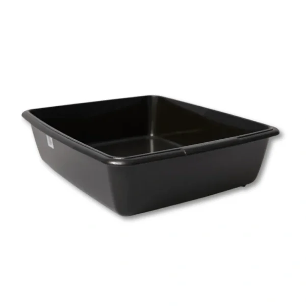 Whitefurze Cat Litter Tray 46cm – Durable, Easy-Clean Cat Litter Box (Graphite)