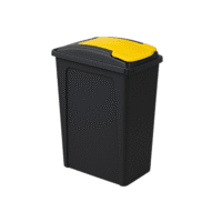 25L Slimline Bin & Lid – Graphite / Gen. Yellow | Modern, Slim & Space-Saving Waste Bin