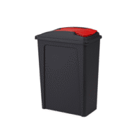 25L Slimline Bin & Lid – Graphite Red | Space-Saving, Stylish & Durable Waste Bin