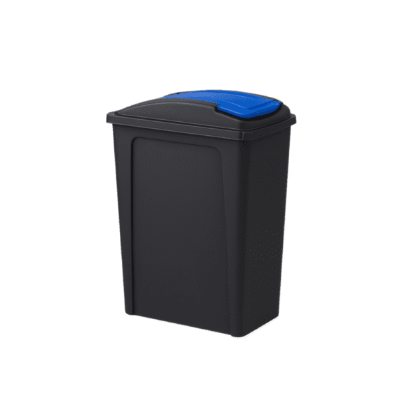25L Slimline Bin & Lid – Graphite / Gen. Blue | Slim, Stylish & Space-Saving Waste Bin
