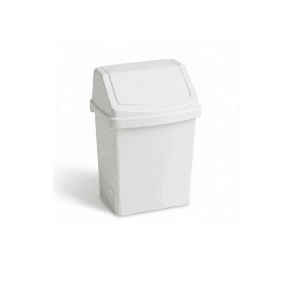 8L Swing Bin – Ice White | Compact, Stylish & Easy-Clean Waste Bin