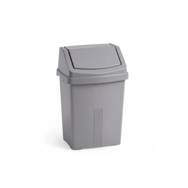 Casa 8L Swing Bin – Silver | Compact, Stylish & Easy-Clean Waste Bin