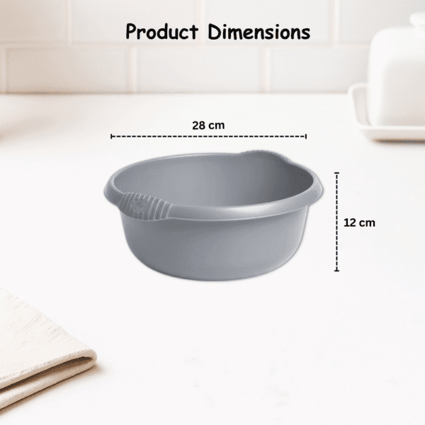 WHAM Casa 28cm Round Bowl – Silver | Durable, Versatile & Easy-Clean Household Bowl
