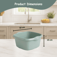 WHAM Casa 32cm Square Bowl – Silver Sage | Large, Durable & Multi-Purpose Household Bowl