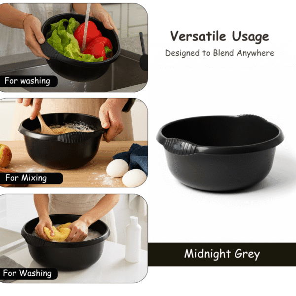 WHAM Casa 32cm Round Bowl – Midnight | Large, Durable & Multi-Purpose Household Bowl