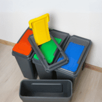 25L Slimline Bin & Lid – Graphite / Gen. Blue | Slim, Stylish & Space-Saving Waste Bin