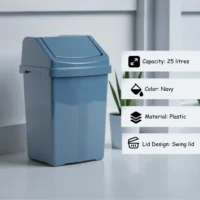 Casa 25L Swing Bin – Navy | Stylish, Durable & Easy-Clean Waste Bin