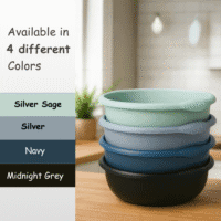 WHAM Casa 36cm Round Bowl – Silver | Extra-Large, Durable & Multi-Purpose Household Bowl