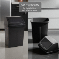 Casa 8L Swing Bin – Midnight | Compact, Stylish & Easy-Clean Waste Bin