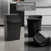 Casa 25L Swing Bin – Midnight | Stylish, Durable & Easy-Clean Waste Bin