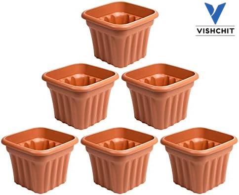 Large 40cm Terracotta Square Planter – 25L Weather-Resistant Pot