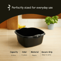 WHAM Casa 32cm Square Bowl – Midnight | Large, Durable & Multi-Purpose Household Bowl