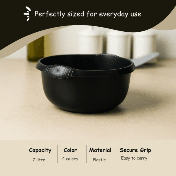 WHAM Casa 32cm Round Bowl – Midnight | Large, Durable & Multi-Purpose Household Bowl