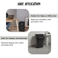 Casa 25L Swing Bin – Silver | Stylish, Durable & Easy-Clean Waste Bin