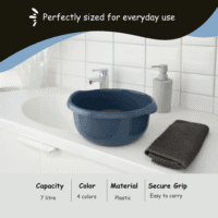 WHAM Casa 36cm Round Bowl – Navy | Extra-Large, Durable & Multi-Purpose Household Bowl