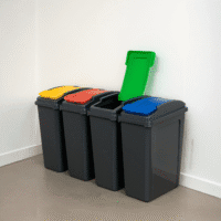 25L Slimline Bin & Lid – Graphite Red | Space-Saving, Stylish & Durable Waste Bin