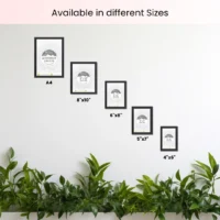 A4 Frame, Wooden A4 Picture Frames, Versatile Black A4 Frame, Dual Orientation (Landscape/Portrait), Includes Stand & Wall Hooks - Wall Mount or Tabletop for Home, Office, Gallery (6)