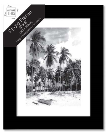 Black Photo Frame 6x8 | Modern Basic Picture Frame for Home, Office & Displays