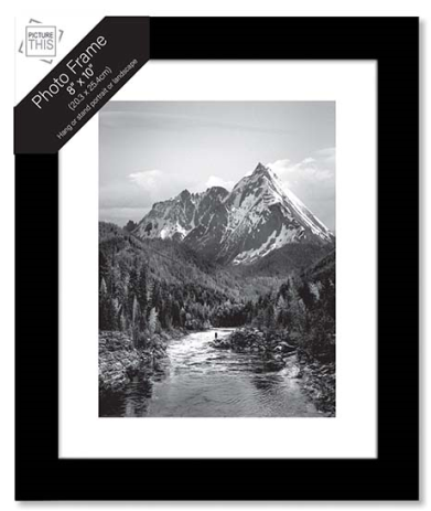Black Photo Frame 8x10 | Modern Basic Picture Frame for Photos, Certificates & Artwork