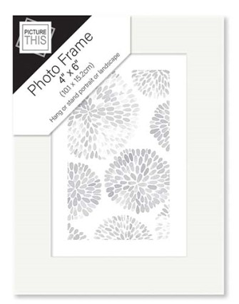 Sleek White 4x6 Photo Frame for Modern Home and Office