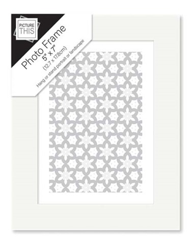 White Photo Frame 5x7 | Clean Modern Picture Frame for Home, Office & Gallery Walls