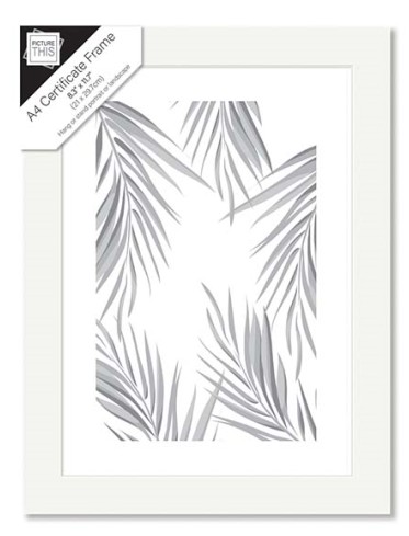 White Photo Frame A4 | Clean Modern Frame for Certificates, Photos & Wall Displays