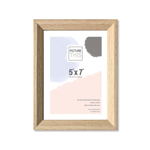 Wood Effect Photo Frame 5x7 | Natural Wooden Look Picture Frame for Home & Office Décor