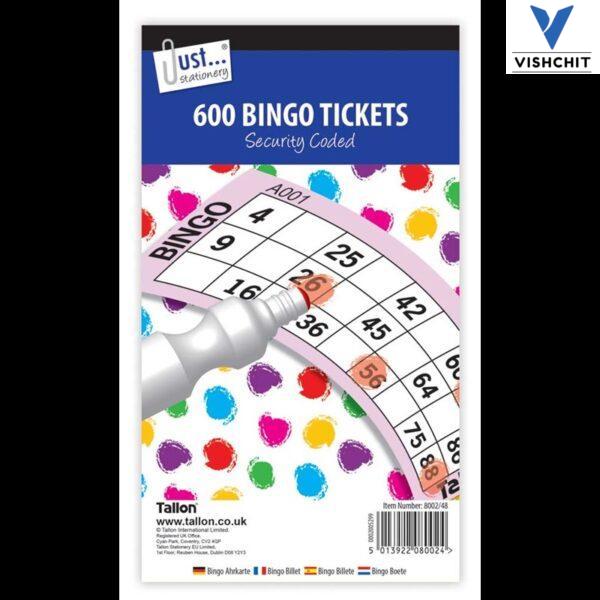 Jumbo Bingo Tickets 21 x 12cm | Large Print Bingo Ticket Pads for Games & Events (600)
