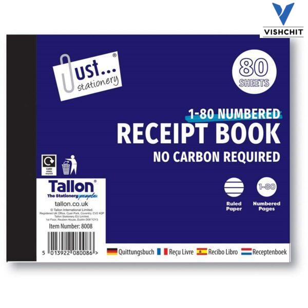 Receipt Book NCR Half Size – 80 Sets | Duplicate Copy Book for Business & Invoices