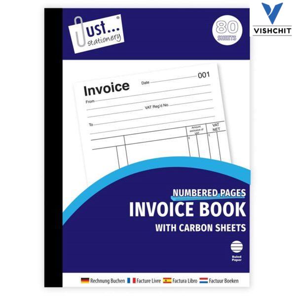 Invoice Book Full Size – 80 Sets | NCR Duplicate Invoice Record Book for Business