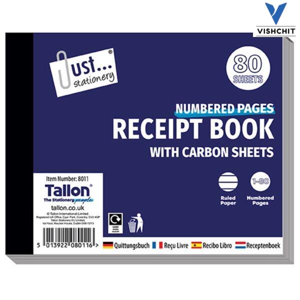 Receipt Book Half Size – 80 Sets | NCR Duplicate Cash Receipt Book for Business