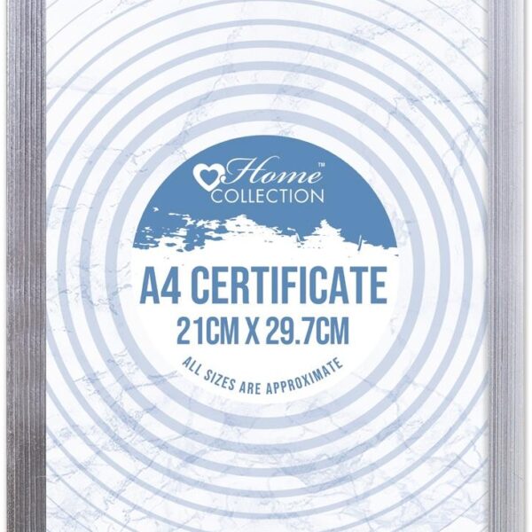 Cambridge A4 Silver Glass Certificate Frame | Elegant Modern Frame for Documents & Photos